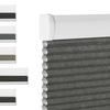 BERISSA,Cellular Window Shades,Blackout Honeycomb Blinds for Window,Jacquard Streaks Thermal Insulated Fabric,Cordless Pull Down Shades,Door Blinds,Office,Bedroom.(Grey.31.5" W x 56" H) view 1
