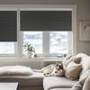 BERISSA,Cellular Window Shades,Blackout Honeycomb Blinds for Window,Jacquard Streaks Thermal Insulated Fabric,Cordless Pull Down Shades,Door Blinds,Office,Bedroom.(Grey.31.5" W x 56" H) view 4