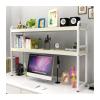 JOMRTS Book Shelf Bookcase Storage Display Bookshelf 2 Tiers Wooden Bookshelf Countertop Storage Display Rack Organizer Wooden Display Rack Organizer for CDs/Movies/Books/Display Shelves (A Small) view 1