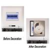 GRRICEPL Breaker Box Cover, Fuse Box Cover Cabinet, Wall Mounted Hide Electrical Panel Cover Decorative, Decorative Painting of Electricity Meter with Clock(K,55x110cm) view 2