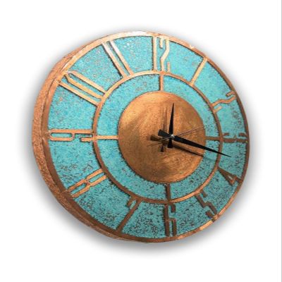 Handmade Copper Wall Clock Artisan Touch in Every Piece - Timeless Patina Wall Decor Copper Clock for Living Room, Office, Kitchen & Bedroom (11 Inch)