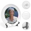 Custom Photo on Plate, Personalized Memorial Ceramic Plate, in Loving Memory Keepsake, Remembrance Gifts, Decorative Plates with Stand, Create Your Own Porcelain Plate, Sympathy Gift, 6" view 4