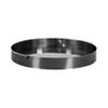 Kate and Laurel Samana Modern Glam Round Metal Tray, 17 Inch Diameter, Gray Gunmetal, Polished Decorative Circle with Hammered Surface for Use as Ottoman or Serving view 1