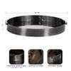 Kate and Laurel Samana Modern Glam Round Metal Tray, 17 Inch Diameter, Gray Gunmetal, Polished Decorative Circle with Hammered Surface for Use as Ottoman or Serving view 2