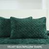 Liians Velvet Bedspread Quilt Bedding Sets,Luxury Elegant Ultra Soft Velvet Comforters Coverlet Blankets,Weave Stitching Pattern Cotton Quilted Bedspread for All Seasons,Turquoise,King Size view 4