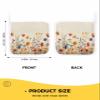 3 Pack Pot holder for Kitchen,Watercolor Garden Blossom Floral Heat-proof Potholder with Hanging Loop Hot Pad Pot Holders for Cooking Baking BBQ,Natural Flower Leaves on Linen view 3