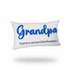 Customize Grandpa Throw Pillow with Kids Names  Handcrafted Punch Embroidery & UV Print  Personalized Gift for Grandfather, Dad or Papa  Cozy Decorative Cushion for Sofa, Chair, Recliner or Bed view 1