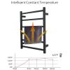 NXZQPYBJ Heated Towel Rack, Electric Towel Warmer 6 Bars Heated Towel Rack for Bathroom Wall Mounted Square Drying Rack 304 Stainless Steel Heated Towel Rail Radiator,Electric Towel Warmer (Plug in) view 4