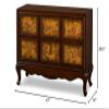 China Furniture and Arts Victorian Queen Anne Style Zen Modern Asian Cabinet with World Map Motif view 2