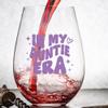 Aunt Gifts from Niece, Nephew | In My Auntie Era | Auntie Gift Ideas For Aunt To Be, Promoted To, Pregnancy Announcement, Birthday, Mothers Day, Christmas | 15oz Stemless Wine Glass view 2