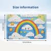 QASNLU Rainbow Clouds Raindrop Print Microfiber Absorbent Bath Towel Beach Bath Towel Sand Free Quick Dry Lightweight view 3