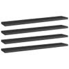 Bookshelf Boards 4 pcs High Gloss Black,Display Shelves,Bathrooms Shelves,Organizer Shelves,Bedroom Shelves,Living Room Shelves,for Office,Living Room,Bedroom,Study,23.6"x3.9"x0.6" Engineered Wood view 1