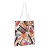 WSOIHFEC Canvas Tote Bag for Women Shoulder Bag Reusable Grocery Bags Cosmetic And Makeup Theme Pattern Shopping Bags Large Cloth Bags view 2
