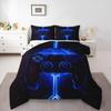 Feelyou Kids Gaming Bedding Set Full Size Gamer Comforter Set for Boys Girls Kids Teens Soft Microfiber Modern Buttons 3D Video Game Bedding Reversible Blue Controller Pattern Design Quilt Set view 1