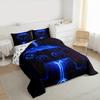 Feelyou Kids Gaming Bedding Set Full Size Gamer Comforter Set for Boys Girls Kids Teens Soft Microfiber Modern Buttons 3D Video Game Bedding Reversible Blue Controller Pattern Design Quilt Set view 3