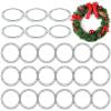 Aodaer 24 Pack 16 Inch Wire Wreath Frame, Christmas Dark Green Wire Wreath, Ring Round Metal DIY Floral Crafts Wreaths for Halloween New Year Holiday Valentines Day Decorations view 1