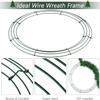 Aodaer 24 Pack 16 Inch Wire Wreath Frame, Christmas Dark Green Wire Wreath, Ring Round Metal DIY Floral Crafts Wreaths for Halloween New Year Holiday Valentines Day Decorations view 3