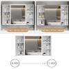 ZXCVBNAS Bathroom Mirror with StorageSpace Aluminum Bathroom Mirror Medicine CabinetRecess or Surface Mount InstallationSpace Saving Wall Cabinetfor Toilet, BathroomA,B(White B,W100cm/39in) view 4