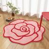 CDHZYQ Pink Rose Bathroom Rugs Irregular Shape Bath Mat Creative Bath Mats for Bathroom Soft Shower Rug Entrance Indoor Outdoor Rug (31.5inch) view 1