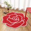 CDHZYQ Pink Rose Bathroom Rugs Irregular Shape Bath Mat Creative Bath Mats for Bathroom Soft Shower Rug Entrance Indoor Outdoor Rug (31.5inch) view 2