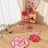 CDHZYQ Pink Rose Bathroom Rugs Irregular Shape Bath Mat Creative Bath Mats for Bathroom Soft Shower Rug Entrance Indoor Outdoor Rug (31.5inch) view 3
