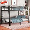 AOOMEEC Higher Quality & Stronger Heavy Duty Steel Black Bunk Bed Full XL Over Queen Size Bunkbed, Thickened More Stable Safer Metal Bunk Queen Bed (Easier to Assemble) (Full XL Over Queen) view 1