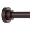Thestoa Brown Shower Curtain Rod Adjustable 43-78 inch, 1"Diameter Spring Tension Curtain Rod No Drill, Anti-Rust Non-Slip Shower Rod for Bathroom Tension Rod view 1