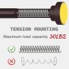 Thestoa Brown Shower Curtain Rod Adjustable 43-78 inch, 1"Diameter Spring Tension Curtain Rod No Drill, Anti-Rust Non-Slip Shower Rod for Bathroom Tension Rod view 2