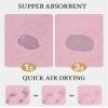 Mecko Bath Mat Rug, Ultra Thin Bathroom Rug -Rubber Non-Slip Quick Dry Absorbent Bath Mat Fit Under Door, Faux Suede Surface Bathroom Floor Mats for Bath, Shower, or Sink (Pink,20"x32") view 3