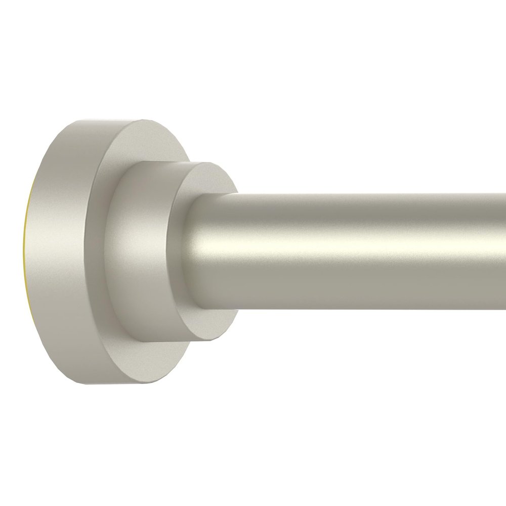 Thestoa Brushed Nickel Shower Curtain Rod Adjustable 43-78 inch, 1"Diameter Spring Tension Curtain Rod No Drill, Anti-Rust Non-Slip Shower Rod for Bathroom Tension Rod
