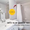 Thestoa Brushed Nickel Shower Curtain Rod Adjustable 43-78 inch, 1"Diameter Spring Tension Curtain Rod No Drill, Anti-Rust Non-Slip Shower Rod for Bathroom Tension Rod view 3
