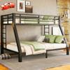 AOOMEEC Higher Quality & Stronger Heavy Duty Black Bunk Bed Twin XL Over Queen Bunkbed, Industrial Style Thickened More Stable Safer Metal Bunk Queen Bed (Easier to Assemble) (Twin XL Over Queen) view 1