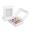 GRANDAN 6PCS Pre-folded White Cupcake Container, Ultra Strong 12 Count with Window Boxes Holding 72 Pastry Box for Birthday Holiday Party Bakery Supplies, Cupcake boxes Set in Seconds (White-6 Pack) view 1