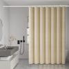 Heavyoff Shower Curtain, Modern Linen Fabric Shower Curtains for Elegant Neutral Bathroom Decor, Luxury Hotel Cloth Shower Curtain Beige, W 118" x L 79" view 1