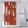 MUKULING Red Bathroom Shower Curtain Set Henri Matisse Studio Interior Landscape Machine Washable Waterproof Shower Curtain Liners Quick Dry W72xL96in view 3