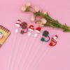 Dempiire Christmas Silicone Straw Covers Christmas Elk Snowman Cup Straw Cover Cap Christmas Straw Stoppers Silicone Drinking Straw Tip Covers Reusable Straws Lid (A) view 3