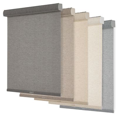 Persilux Light Filtering Roller Shades for Windows,Cordless,Linen Fabric,Roller Blinds,Thermal Insulated Fabric UV Protection Shades for Home,Office,Bedroom,Door,Light Filtering-Brown,76" W X 48" H