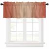 Anzona Curtain Valance 42" x 12", Red Orange Ombre Window Valances Rod Pocket Curtains Drapes, Rustic Fall Orange Gradient Short Topper Curtain for Kitchen Cafe Living Room, 1 Panel view 1
