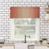 Anzona Curtain Valance 42" x 12", Red Orange Ombre Window Valances Rod Pocket Curtains Drapes, Rustic Fall Orange Gradient Short Topper Curtain for Kitchen Cafe Living Room, 1 Panel view 4