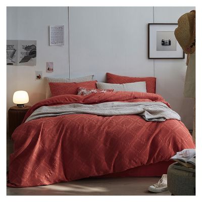 100% Cotton Duvet Cover, Waffle Weavefor All Seasons, Pre-Washed Soft Decorative Textured Bedding Set Duvet Cover Full (Color : 3, Size : 2.0m Bed -220x240cm) (2 1.5m)