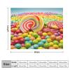 Throw Blanket Soft Cozy Bed Blanket Rainbow Candy Flannel Blanket 50x60 Inches Breathable Blanket for Couch Lightweight Blankets Anti-Static Throw Blanket for Sofa Camping view 2