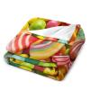Throw Blanket Soft Cozy Bed Blanket Rainbow Candy Flannel Blanket 50x60 Inches Breathable Blanket for Couch Lightweight Blankets Anti-Static Throw Blanket for Sofa Camping view 3