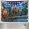 Loccor Jesus Nativity Tapestry Wall Hanging Holy Night Three Kings Desert Camel Birth of Jesus Manger Scene Tapestry Christmas Religious Church Event Banner Home Wall Decor for Bedroom 118''x78'' view 1