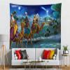 Loccor Jesus Nativity Tapestry Wall Hanging Holy Night Three Kings Desert Camel Birth of Jesus Manger Scene Tapestry Christmas Religious Church Event Banner Home Wall Decor for Bedroom 118''x78'' view 3