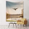 AmAzwi Hunting Flying Wild Duck Tapestries,Aesthetic Tapastrys Wall Hanging For Bedroom Living Room Dorm,Home Decor Tapestry view 1