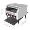 450 Slices/Hour Commercial Conveyor Toaster,2600W Stainless Steel Heavy Duty Industrial Toasters w/Three-ring Heating Tubes,Countertop Electric Restaurant Equipment for Bun Bagel Bread Baked Food view 2