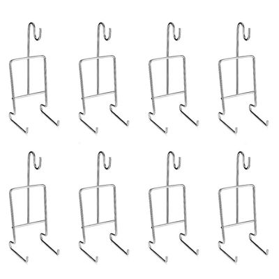 Beuiouer 8Pcs Tea Cup and Saucer Display Stand Holder Rack Metal Cup Saucer Holder Display Coffee Mug Organizer