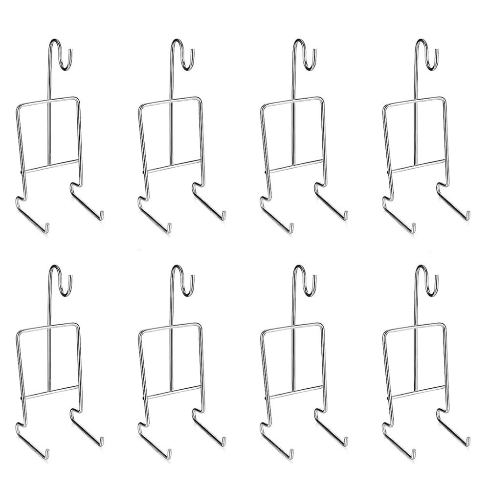 Beuiouer 8Pcs Tea Cup and Saucer Display Stand Holder Rack Metal Cup Saucer Holder Display Coffee Mug Organizer