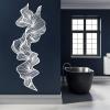 Abstract Metal Wall Art, Abstract Line Wall Art, Mid Century Modern Wall Decor, Contemporary Artwork, Modern Luxury Metal Wall Sculpture, Living Room Wall Decor (White, 12""X30""|30x76cm) view 1
