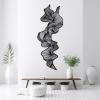 Abstract Metal Wall Art, Abstract Line Wall Art, Mid Century Modern Wall Decor, Contemporary Artwork, Modern Luxury Metal Wall Sculpture, Living Room Wall Decor (White, 12""X30""|30x76cm) view 2